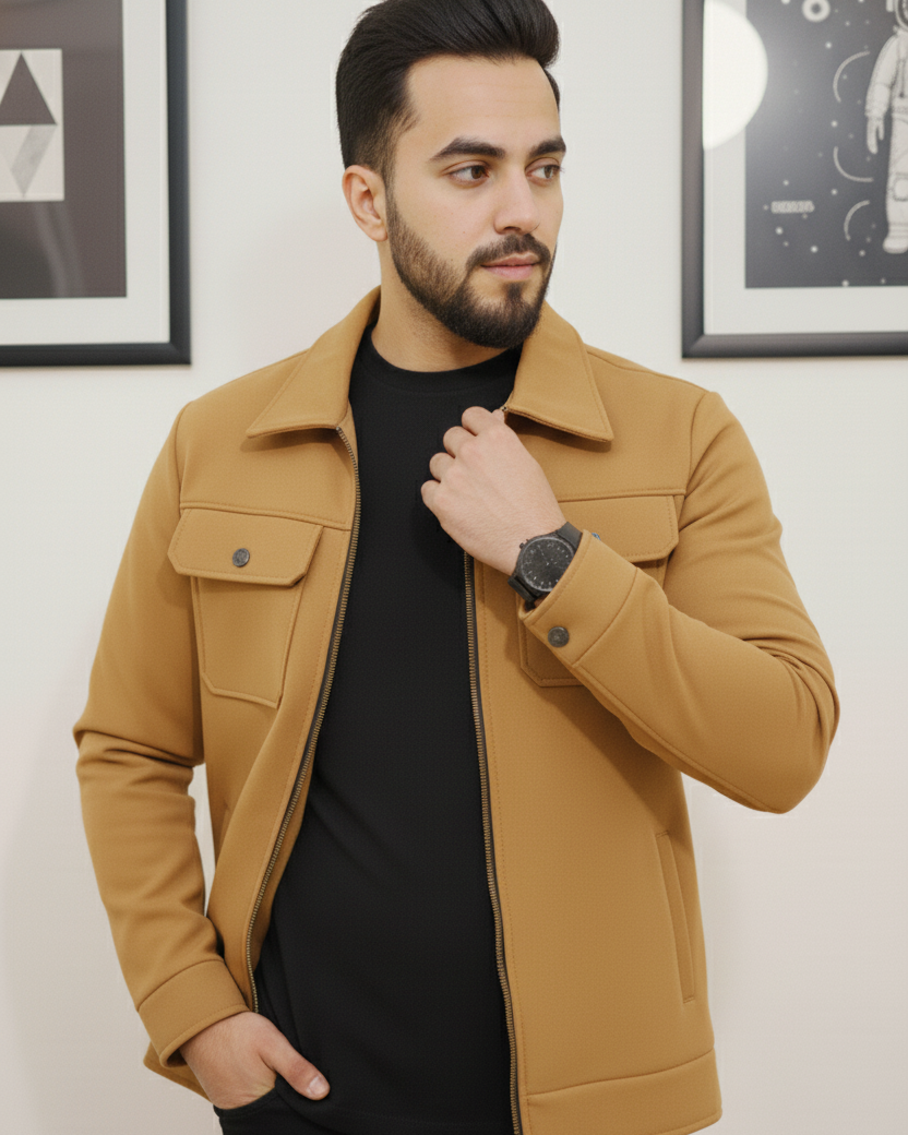 Softshell Trucker Jacket – Camel Brown