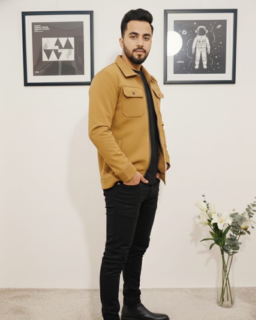 Softshell Trucker Jacket – Camel Brown