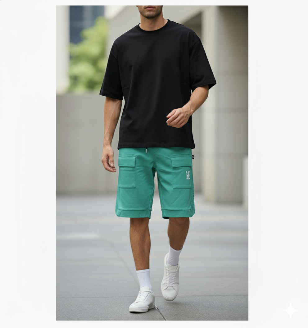 HIZ Cargo Shorts Mint Green