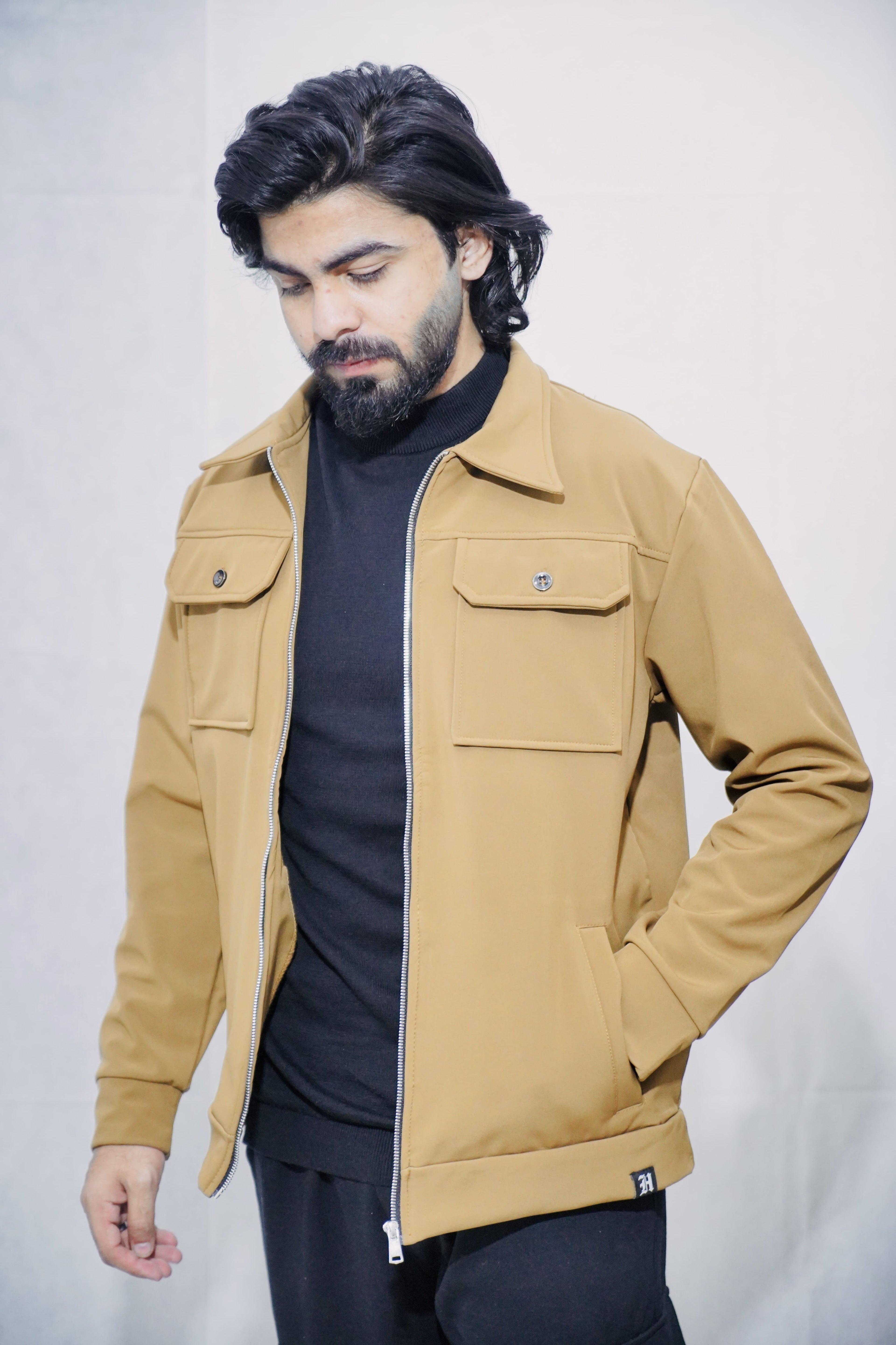 Softshell Trucker Jacket – Camel Brown