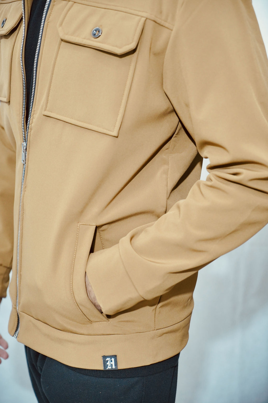 Softshell Trucker Jacket – Camel Brown