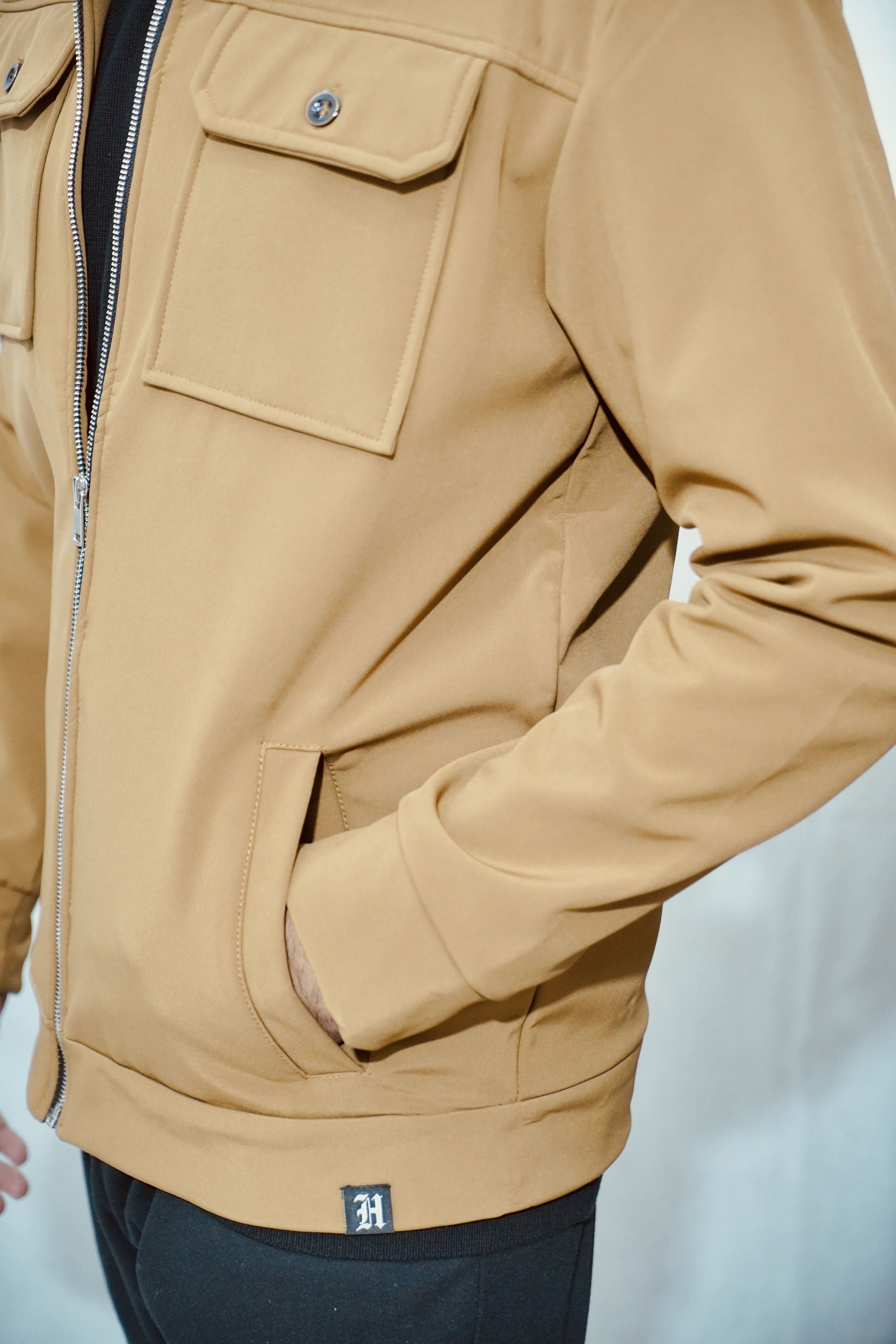 Softshell Trucker Jacket – Camel Brown